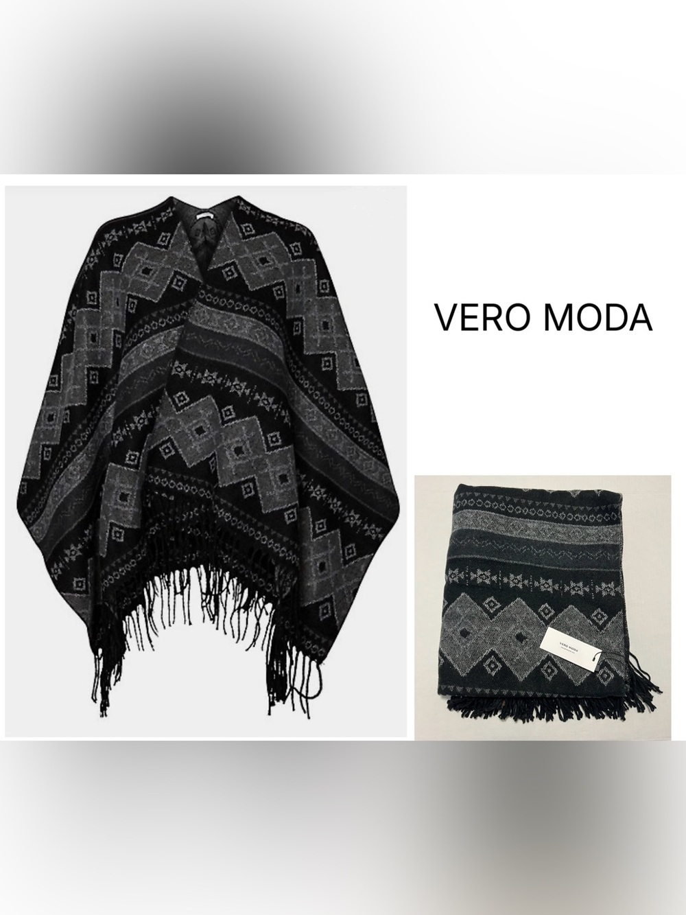 VERO MODA - NWT - O/S - WOMENS KNIT PONCHO / KAFTAN SWEATER